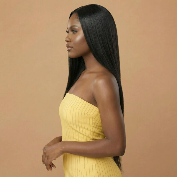 Yaki straight full lace wig - virgin remy human hair wig for black women for sale