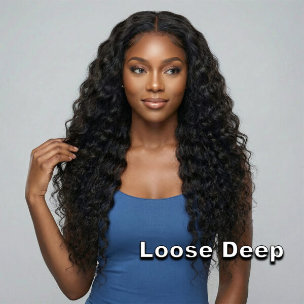 Loose Deep human hair lace wigs