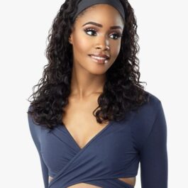 Throw on & go deep wave glueless headband wig – virgin remy human hair wig