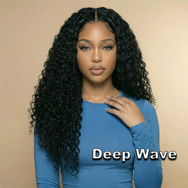 deep wave human hair lace wigs
