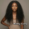 kinky curly human hair lace wigs