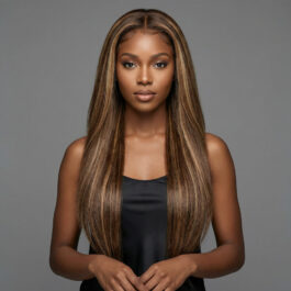 Glueless honey blonde highlight  HD lace wig – body wave/straight – virgin remy 180% density human hair 13×4 lace front wig