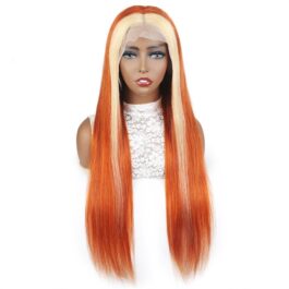 Skunk stripe wig – glueless 180% density highlights 13×4 HD lace front wear & go wig