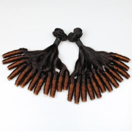 3 pcs T4# straight + spring roll double drawn funmi hair weaves bundles