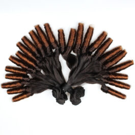 3 pcs T4# straight + spring roll double drawn funmi hair weaves bundles