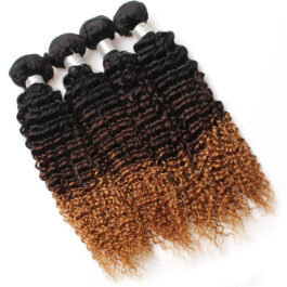 3 pcs ombre 3-tone virgin human hair weaves bundles