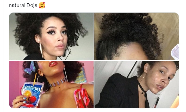 Doja Cat's naturaal hair