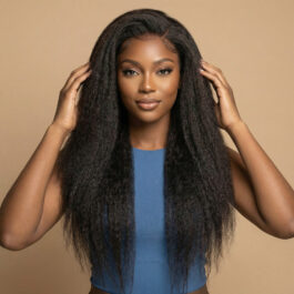 Kinky straight full lace wig – virgin remy human hair wig for sale