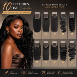 100% virgin remy human hair 5×5 HD lace closure