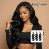 Body wave virgin remy human hair weft bundles