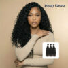 Deep wave virgin remy human hair weft bundles