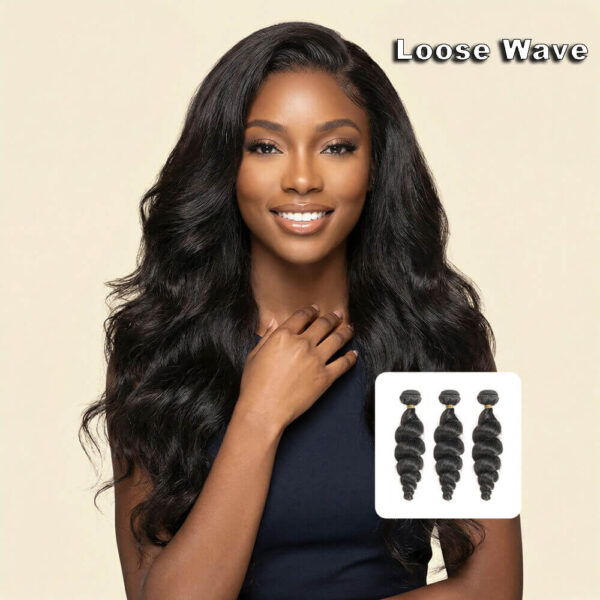 Loose wave virgin remy human hair weft bundles