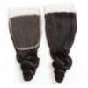 Loose wave remy human hair 4x4 lace closure