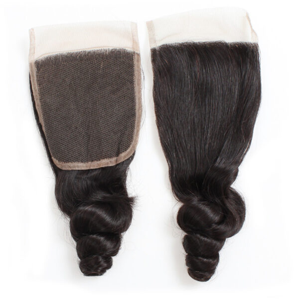 Loose wave remy human hair 4x4 lace closure