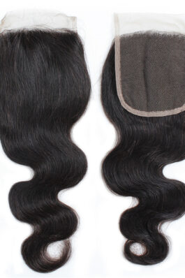 Body wave virgin human hair 4×4 lace closure