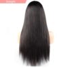 Straight virgin human hair lace wig