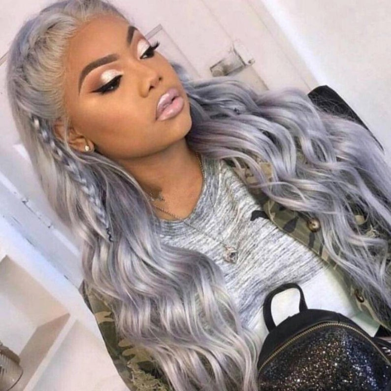 grey lace front wig