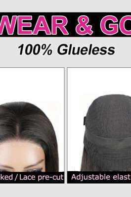 Purple HD lace front wig – glueless 150% density human hair wear & go lace wigs