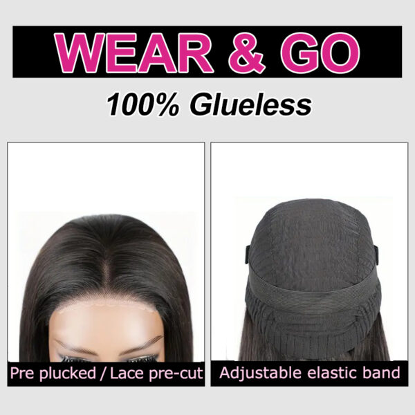 human hair glueless lace wig
