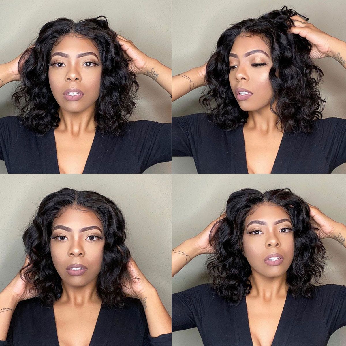 loose deep wave bob wig