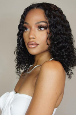 Water wave bob wig – short human hair lace wigs