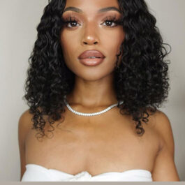 Water wave bob wig – short virgin remy human hair lace wigs