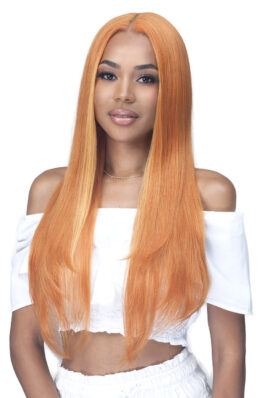 Orange lace front wig – glueless wear & go 150% density human hair 13×4 HD lace wigs