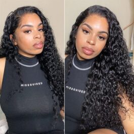 Water wave full lace wig – 150% density human hair wig for black women for sale
