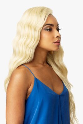 613 frontal wig – glueless wear & go 150% density human hair blonde 13×4 HD lace front wigs
