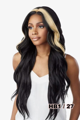 Skunk stripe wig (body wave/straight) – glueless wear & go 150% density human hair 13×4 HD lace frontal wig