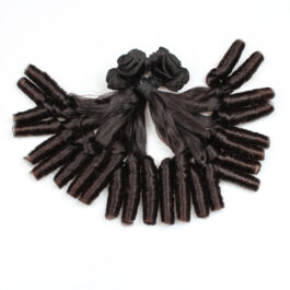 3 pcs black straight + spring roll double drawn funmi hair weaves bundles