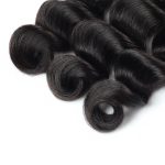 Loose Deep natural black remy human hair weave bundles