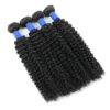 Curly natural black remy human hair weave bundles