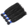 Curly natural black remy human hair weave bundles