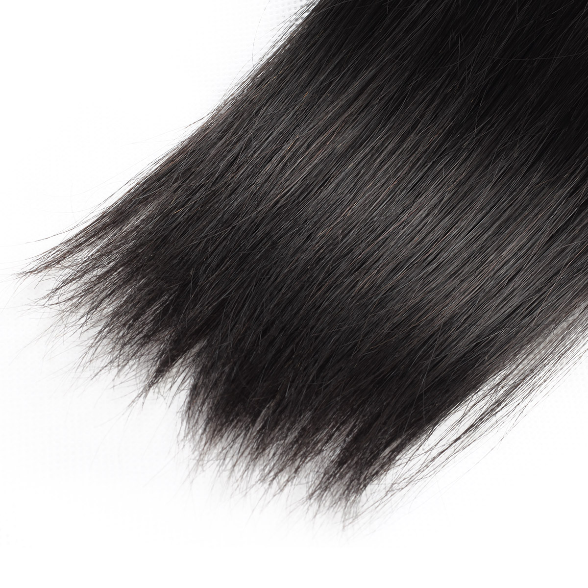 Straight natural black remy human hair weave bundles