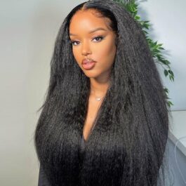 Glueless kinky straight wig – human hair front,closure,360 & full lace wigs