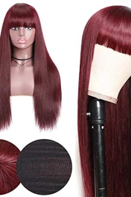 Red wig-wig with bangs-color 99j