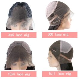 Transparent lace wigs – virgin remy human hair