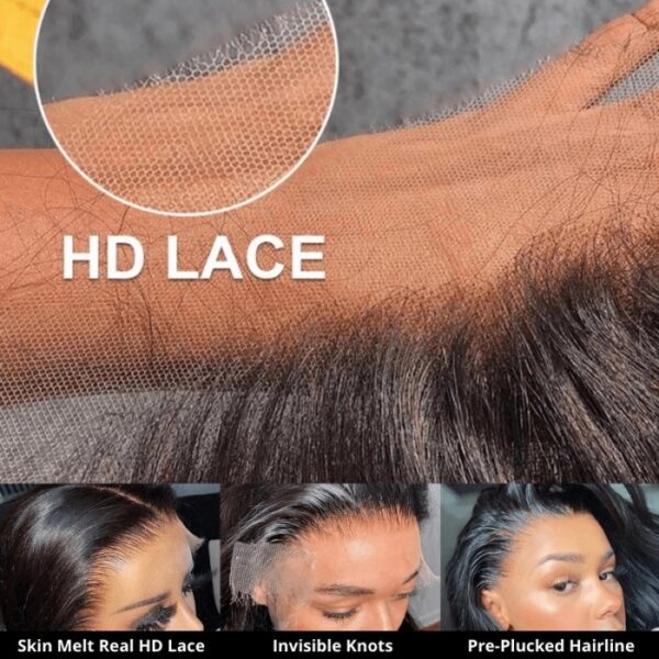 human hair glueless HD lace wig