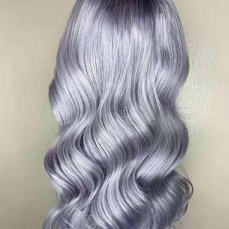 Grey lace front wig
