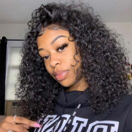 Water wave 360 lace wig – 150% density human hair wig for black women for sale