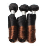 3 pcs ombre T4 Spring curly virgin human hair weave bundles