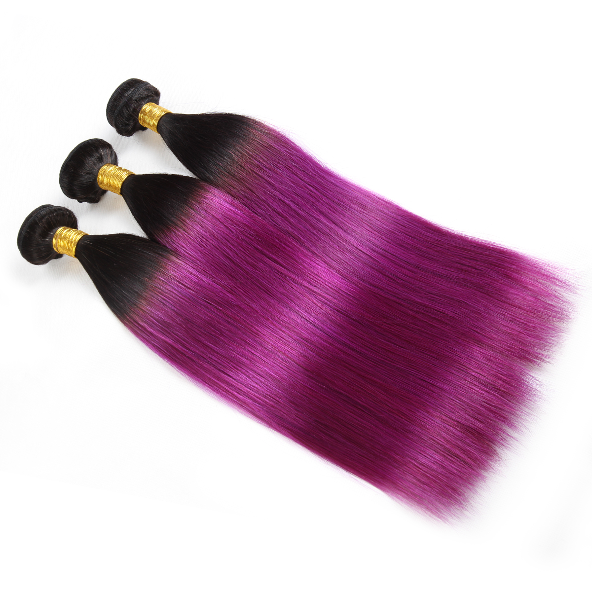 T1B purple hair weave bundles