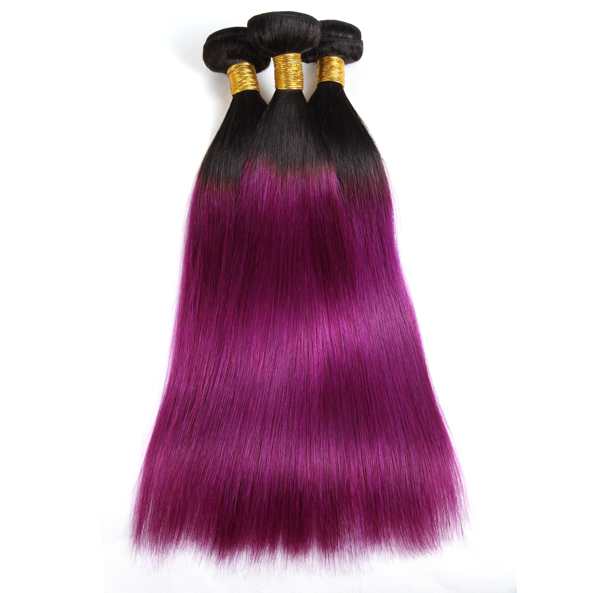 T1B purple hair weave bundles