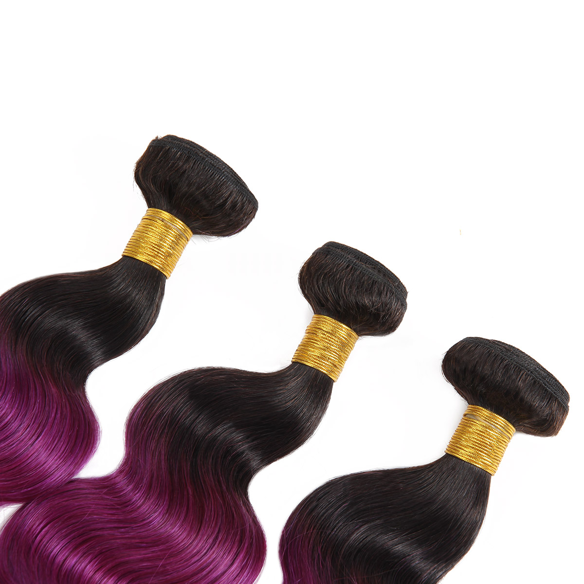 T1B purple hair weave bundles