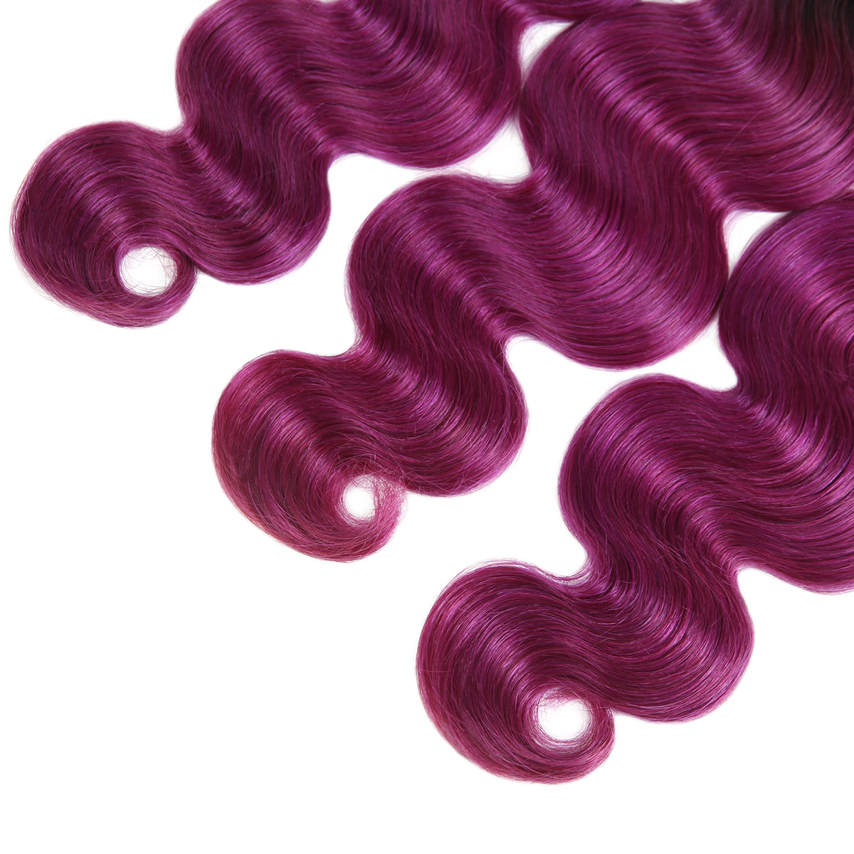T1B purple hair weave bundles