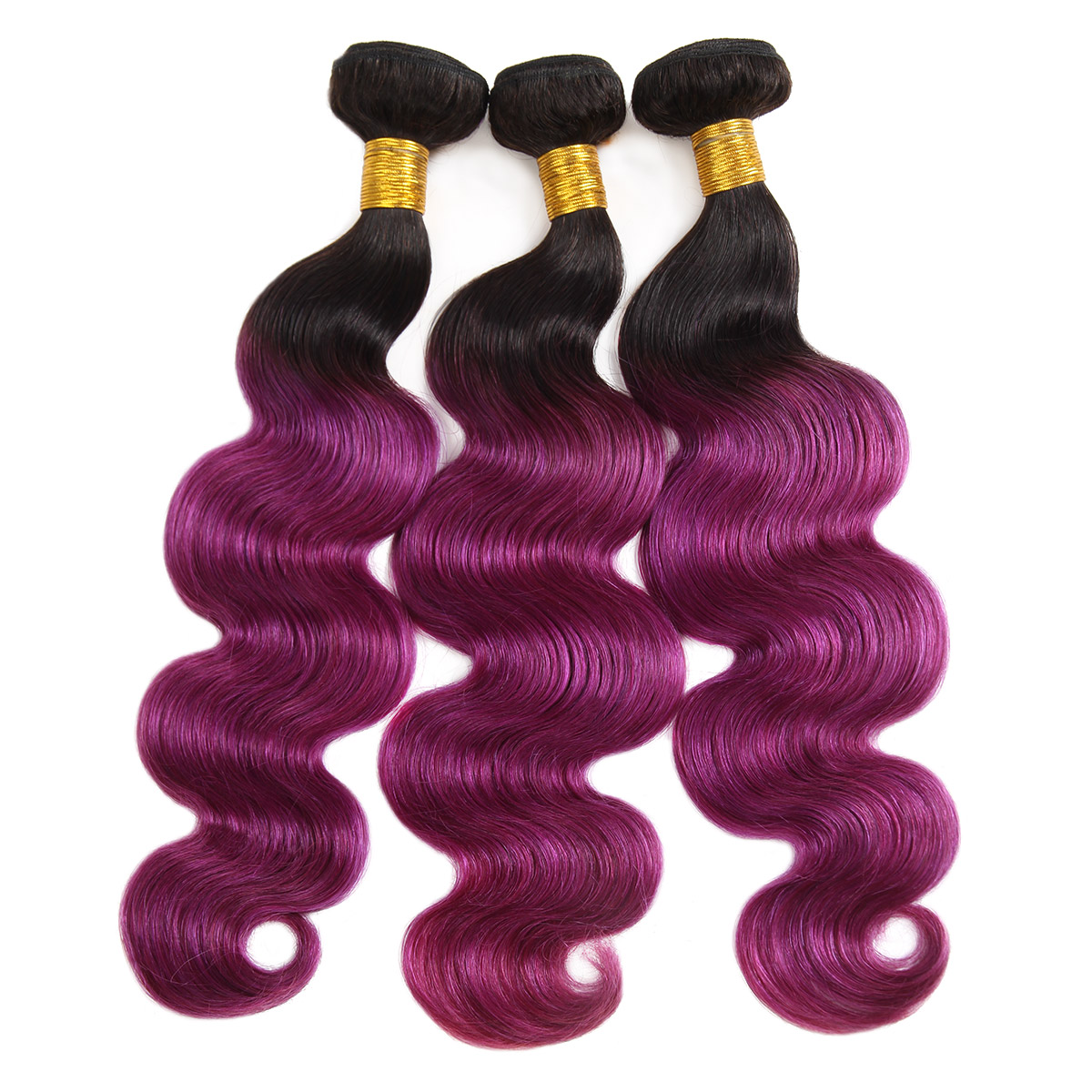 T1B purple hair weave bundles