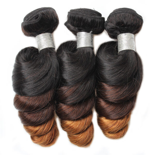 loose wave ombre 3-tone hair weave bundles